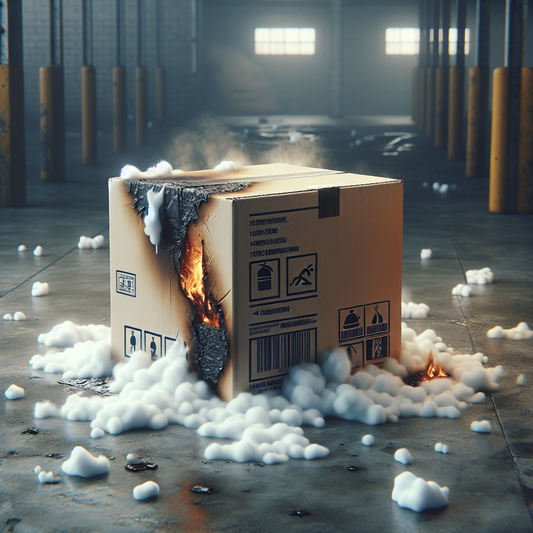 Close Call at Medford Shipping Facility as Package Bursts into Flames