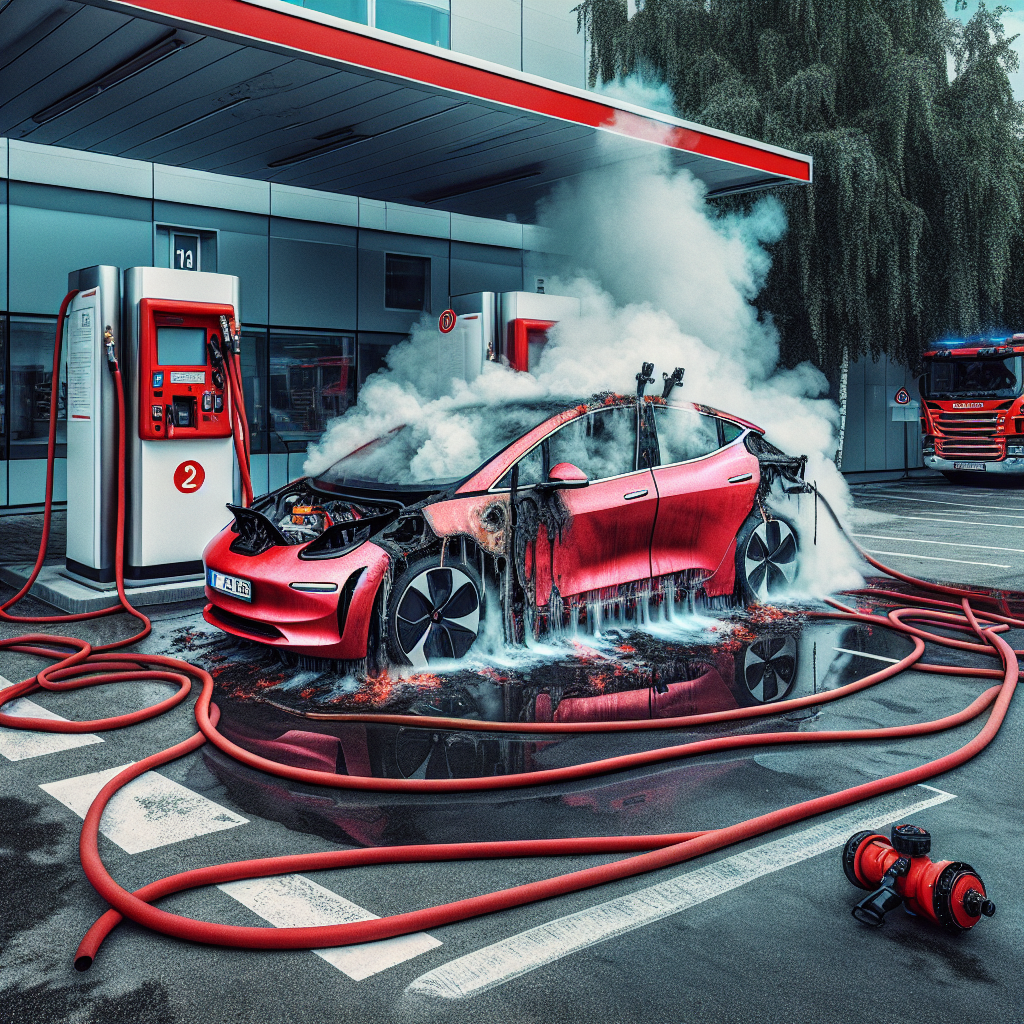 Charged with Danger: Electric Vehicle Fire Raises Safety Concerns