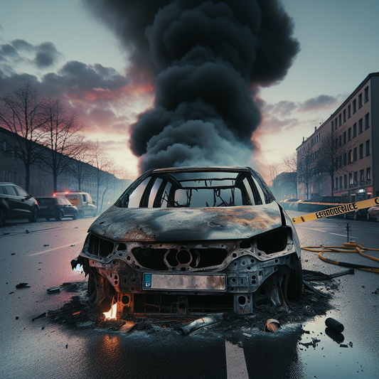 Dramatic Escape: Driver Narrowly Survives Vehicle Blaze in Porter