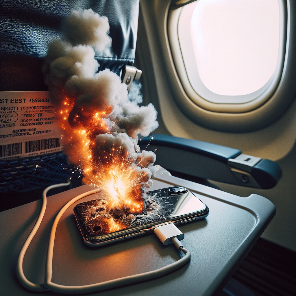 Mid-Air Crisis Averted: Quick-Thinking Crew Extinguishes Sudden Phone Fire