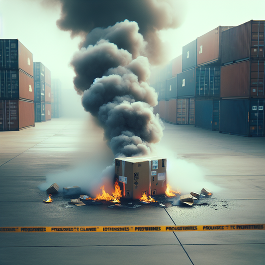 Smoldering Scare: US-Bound Package Ignites at Shenzhen Station