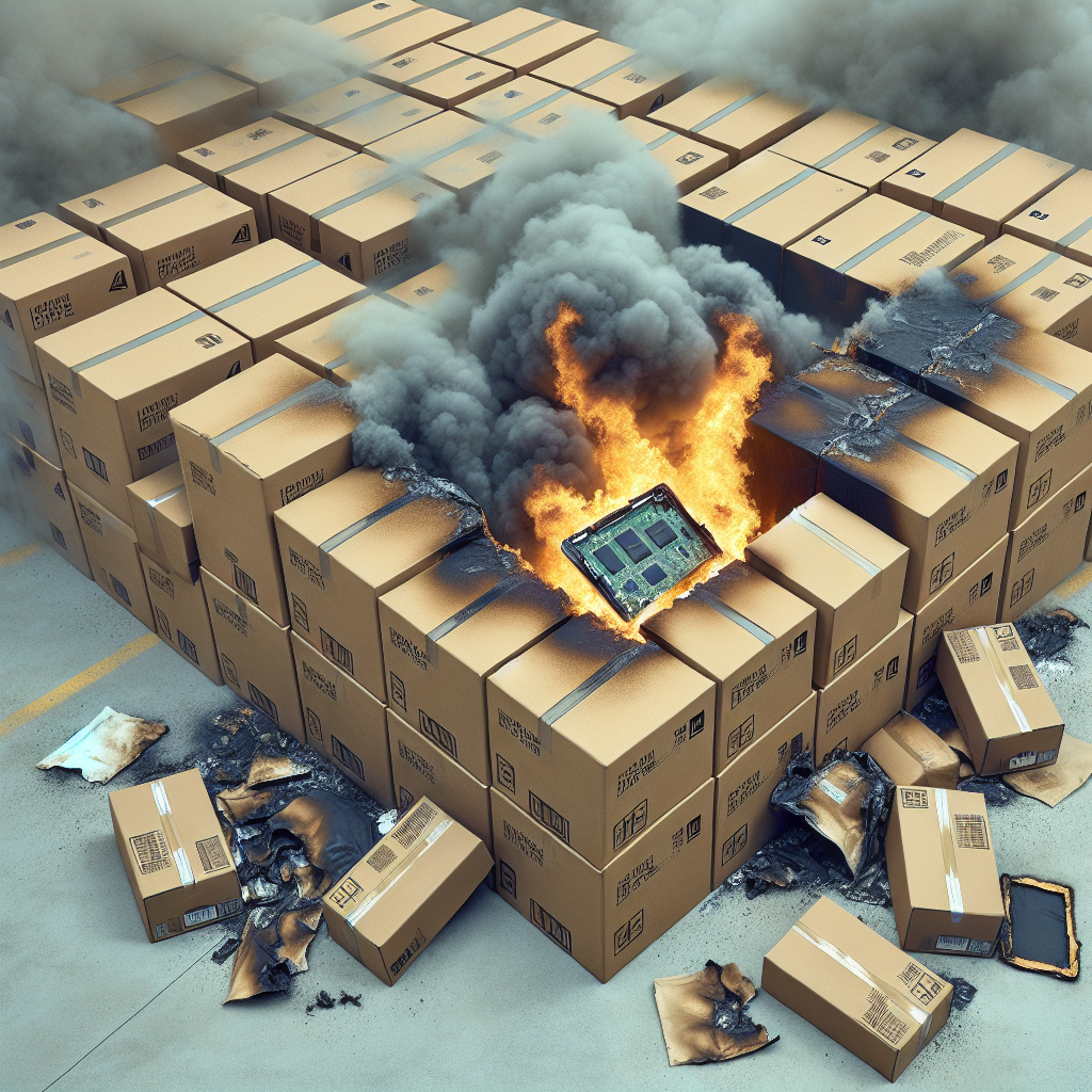 Chaos at Cargo Facility as Laptop Ignites, Revealing Hidden Dangers