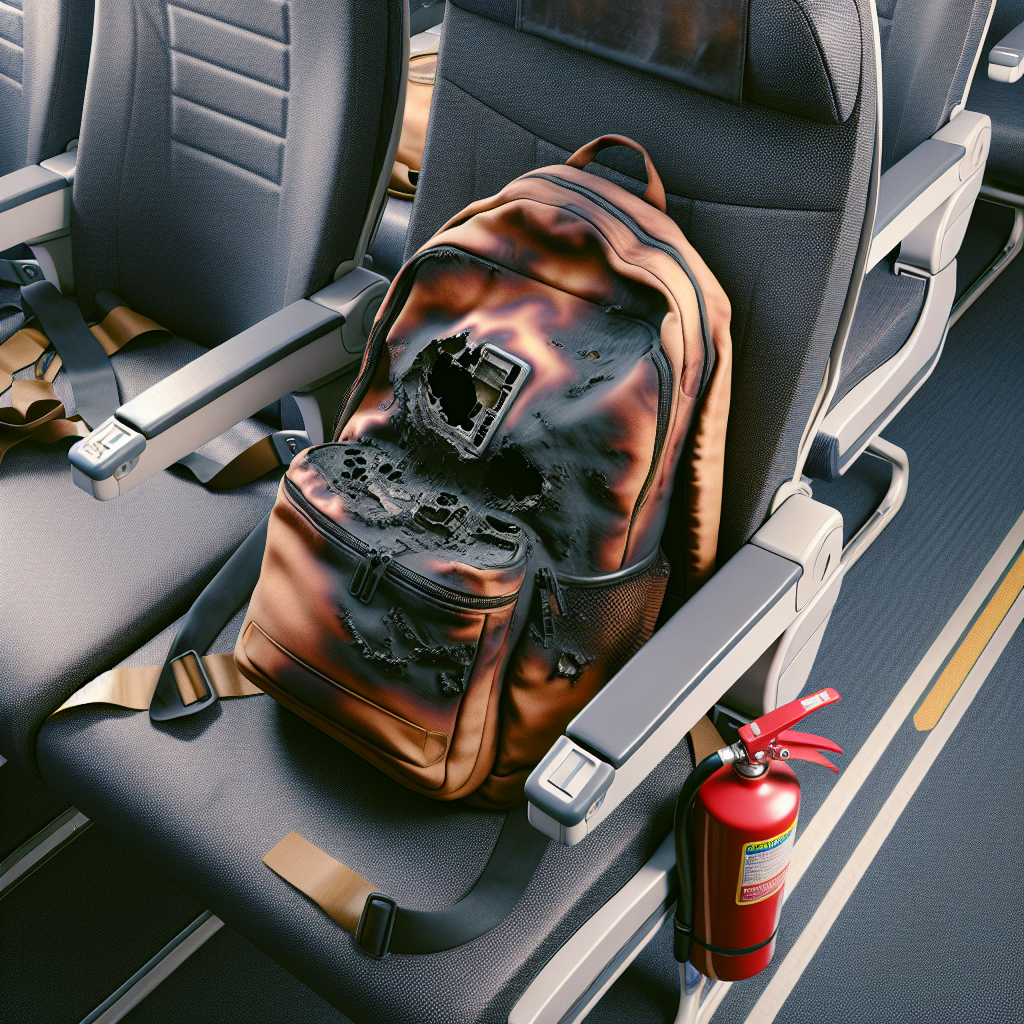 Mid-Air Scare: Passenger's Backpack Catch Fire on Transcontinental Flight