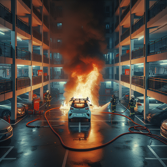 Early Morning Blaze Engulfs Electric SUV in Hackensack, Challenging Firefighters for Hours