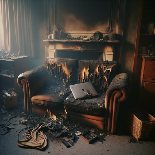 Charging Laptop Ignites Blaze, Highlighting Hidden Household Hazards