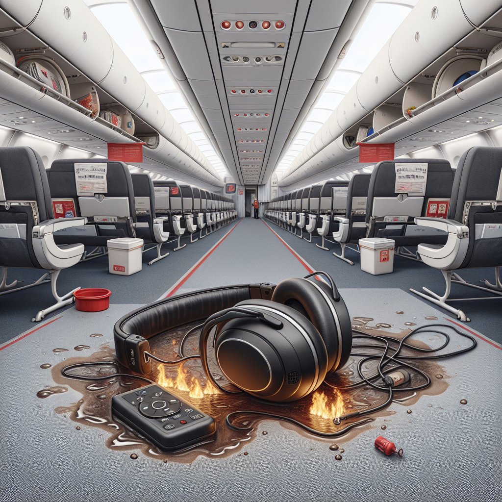 High-Flying Scare: Passenger's Headphones Ignite Mid-Air