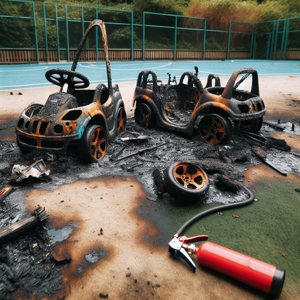 Family Narrowly Escapes Danger as Children's Toy Car Bursts into Flames