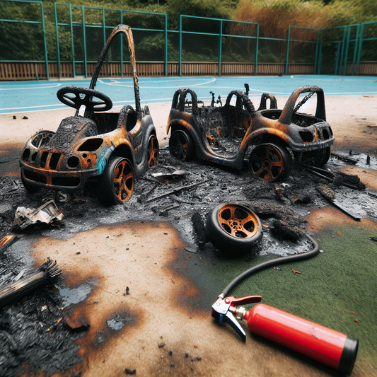 Family Narrowly Escapes Danger as Children's Toy Car Bursts into Flames