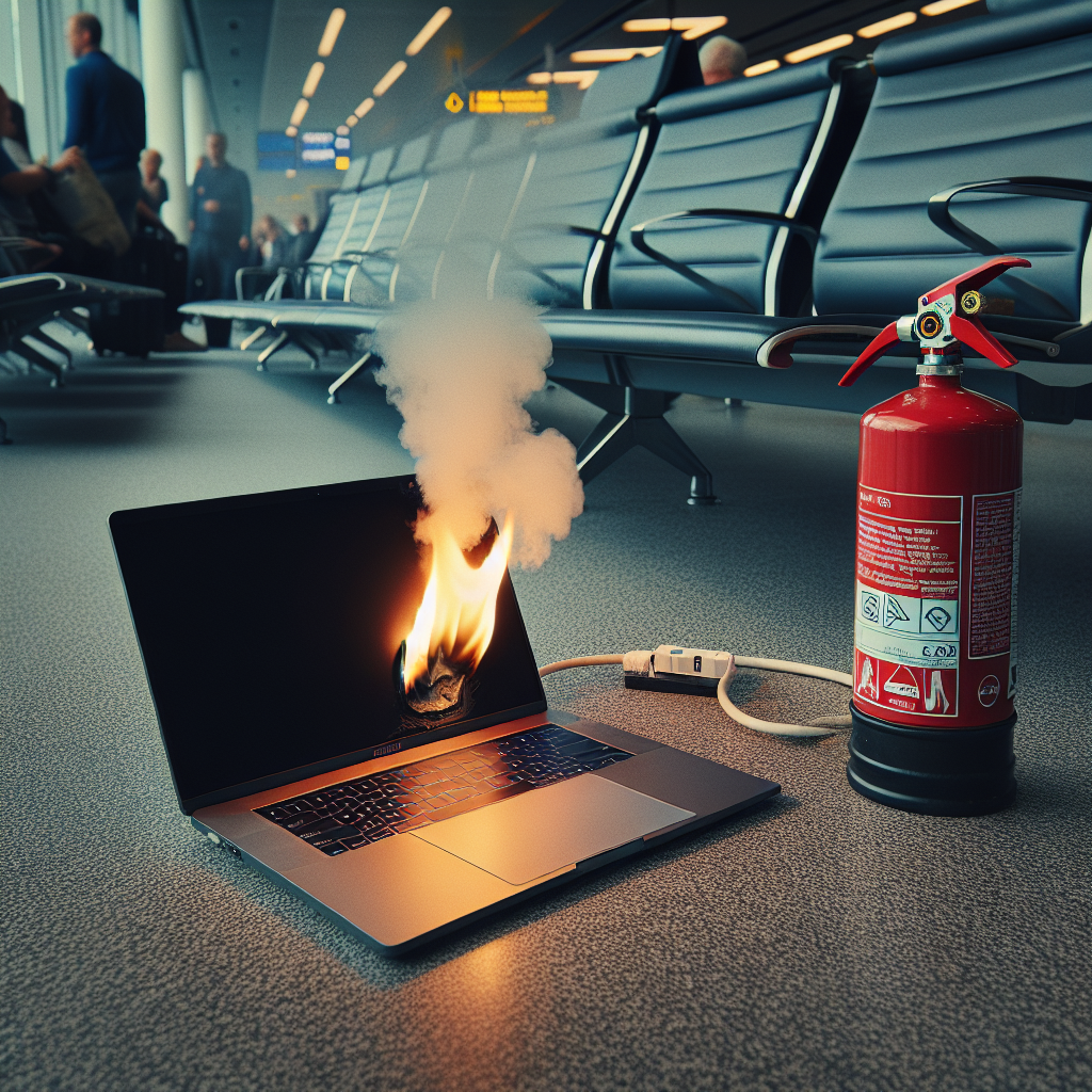 Close Call at LAX: Potential Disaster Averted as Laptop Ignites Pre-Flight