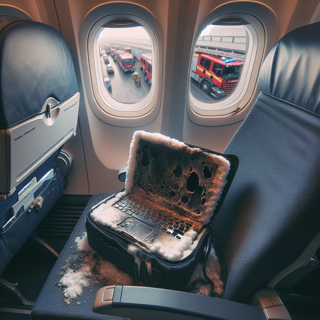 Mid-Air Scare: Quick-Thinking Crew Extinguishes Inflight Laptop Fire