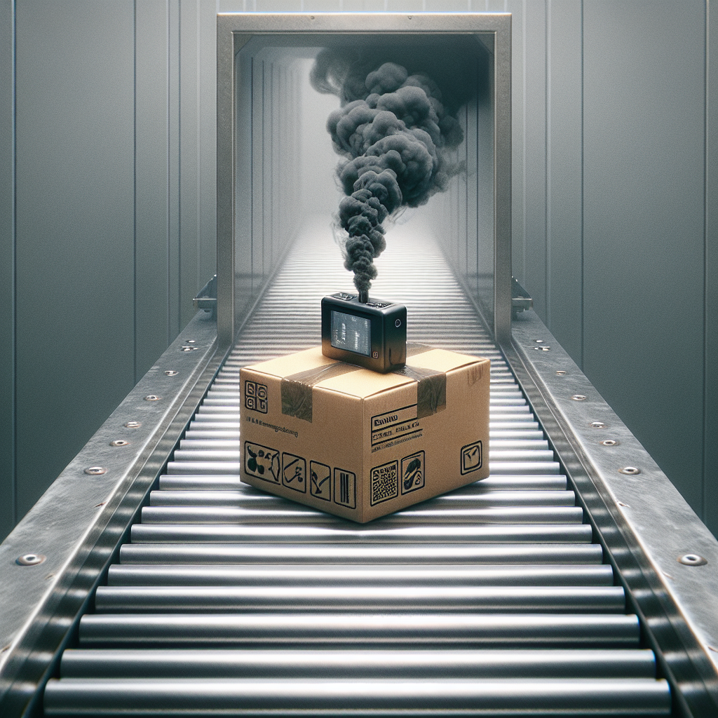 Close Call on Conveyor: Potential Disaster Averted at Shipping Hub
