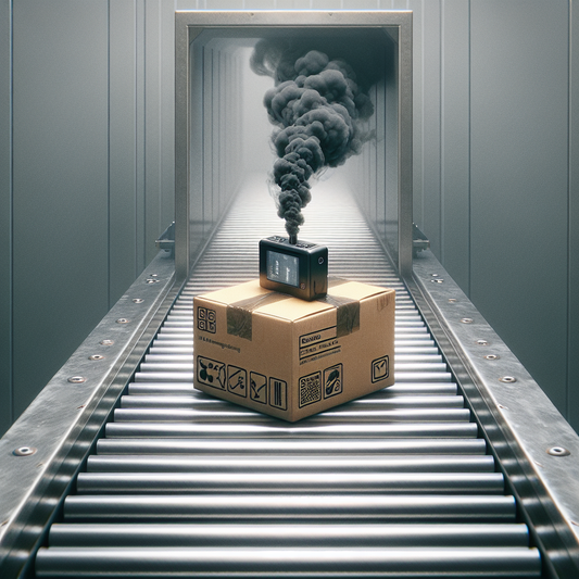Close Call on Conveyor: Potential Disaster Averted at Shipping Hub