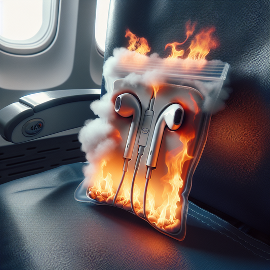 High-Altitude Scare: Charging Earbuds Spark In-Flight Emergency