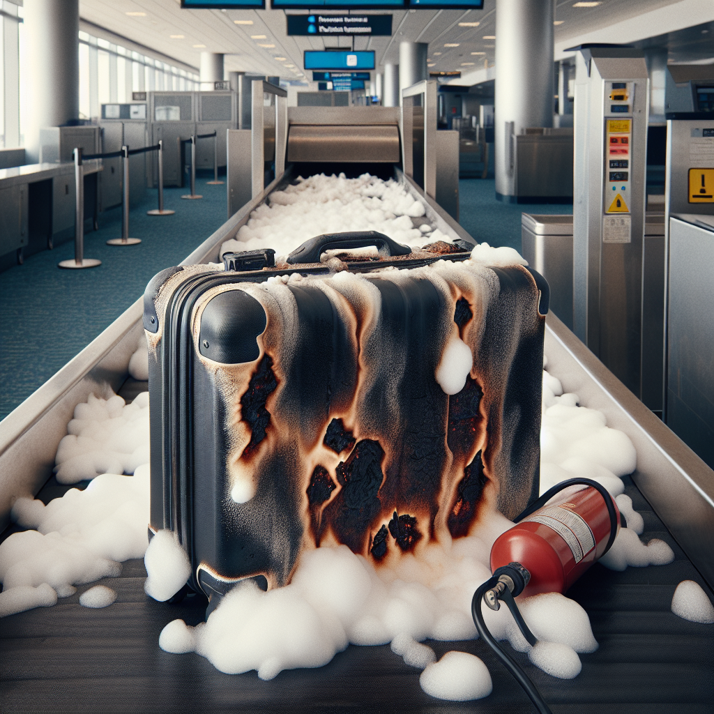 Miraculous Escape: Luggage Blaze Averted at Airport Check-In