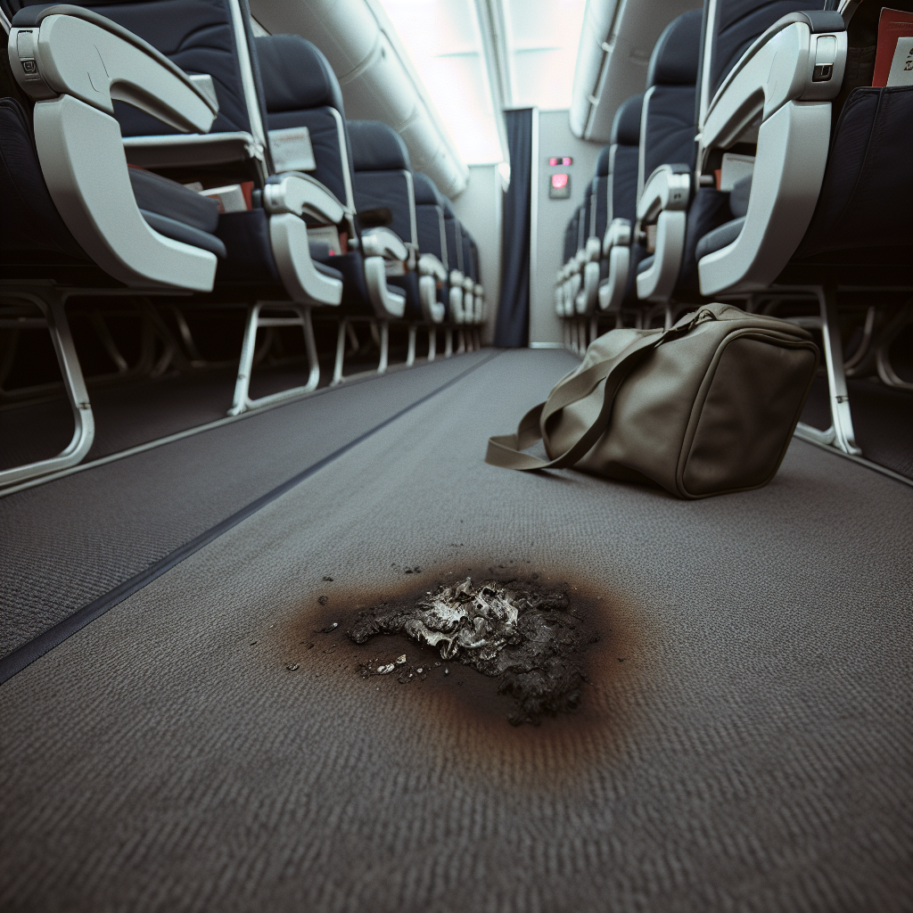 High-altitude Scare: Passenger's Carry-On Erupts into Flames