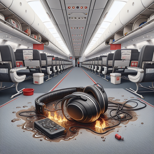 High-Flying Scare: Passenger's Headphones Ignite Mid-Air