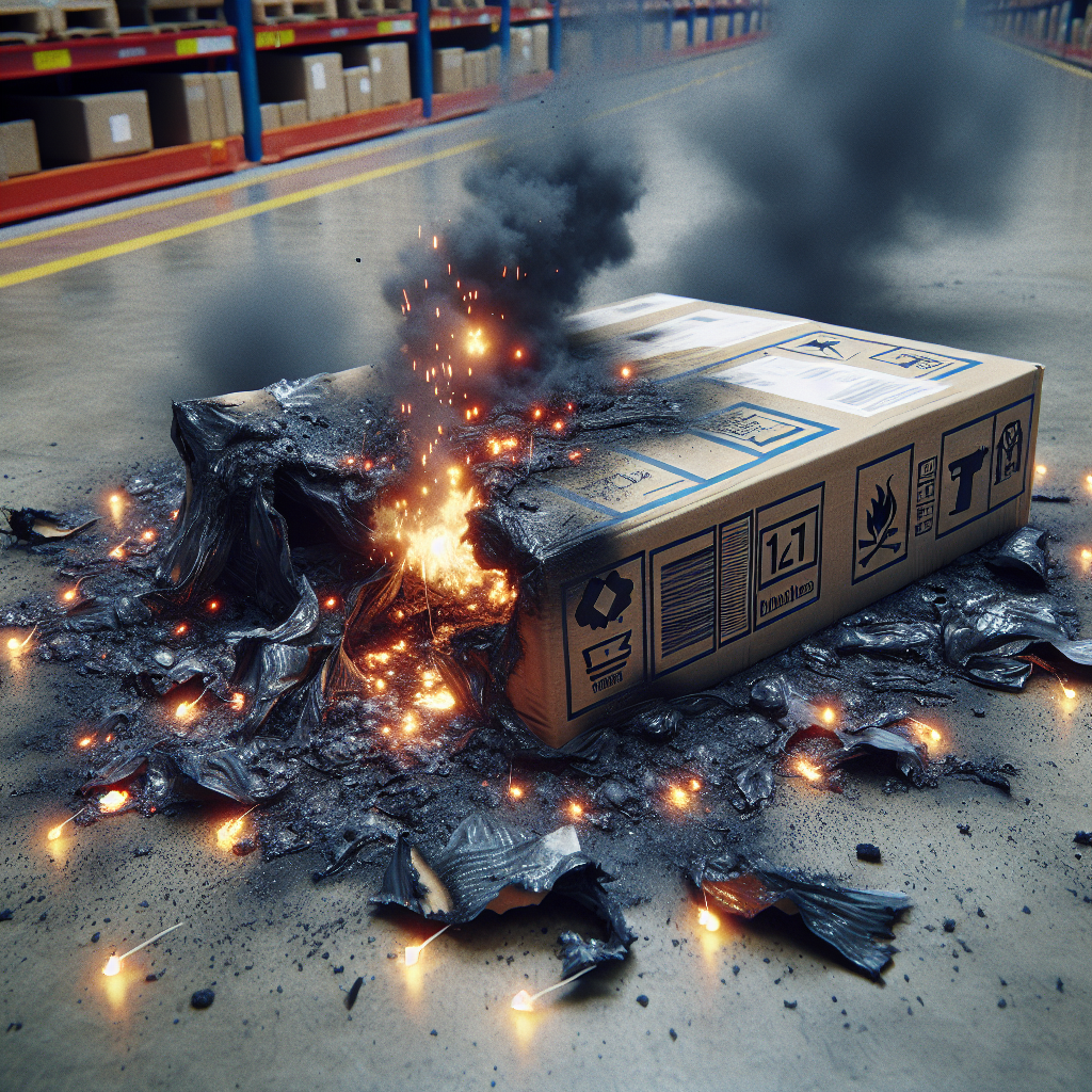 Chaos at Cargo Facility as Exploding Batteries Ignite Fire