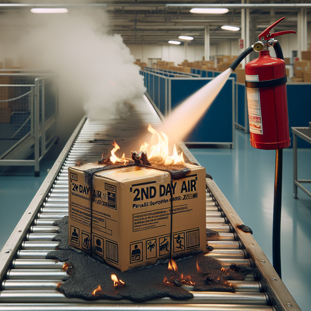 Chaos Averted: Quick-Thinking Employee Tackles Blaze at UPS Facility