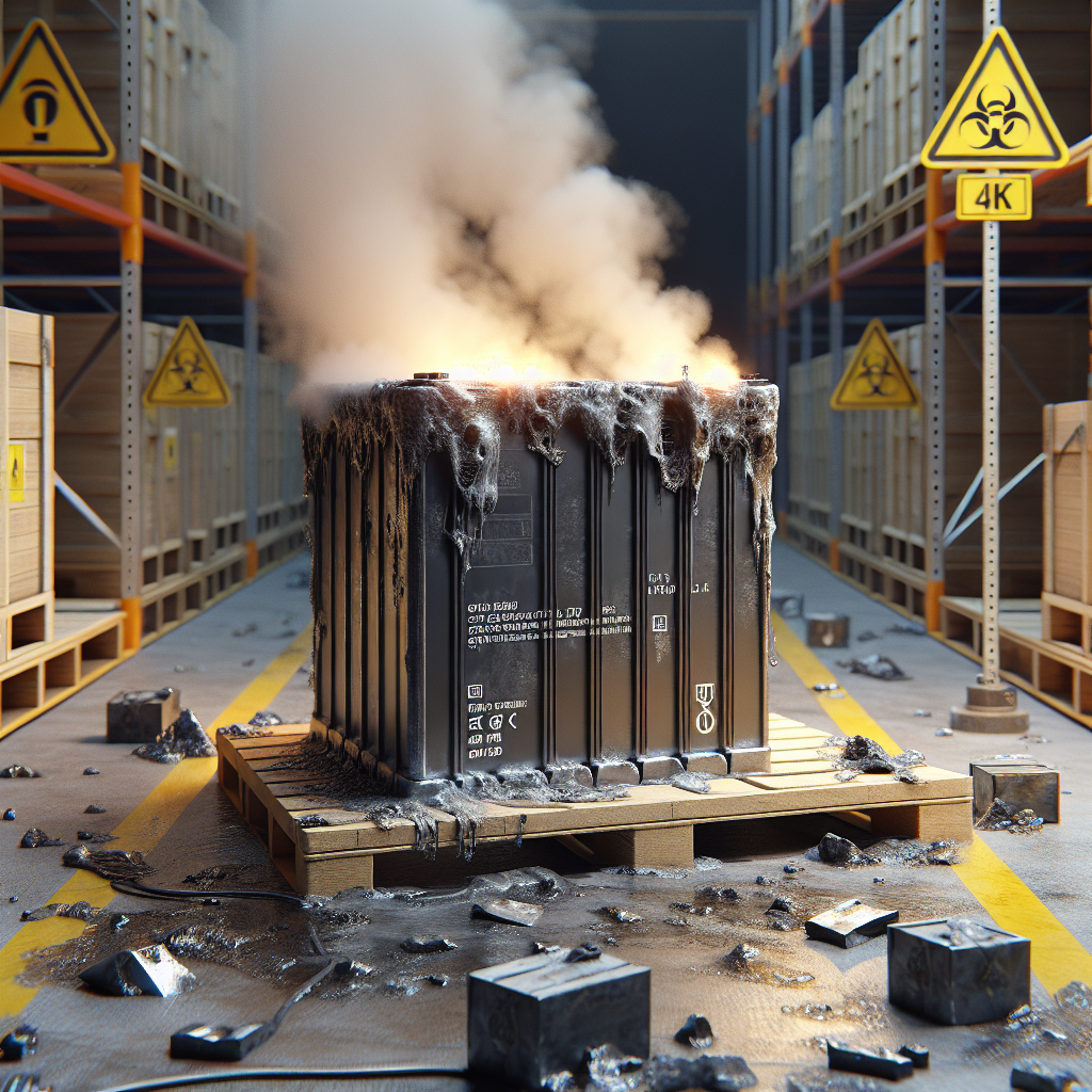 Unforeseen Danger: Smoking Battery Causes Alarm at UPS Facility